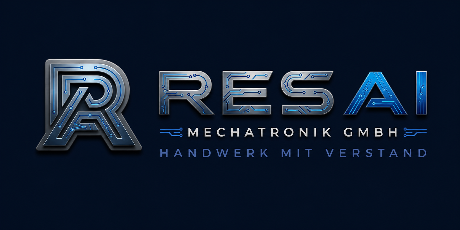 Logo der RESAI Mechatronik GmbH mit dem Leitsatz Handwerk mit Verstand